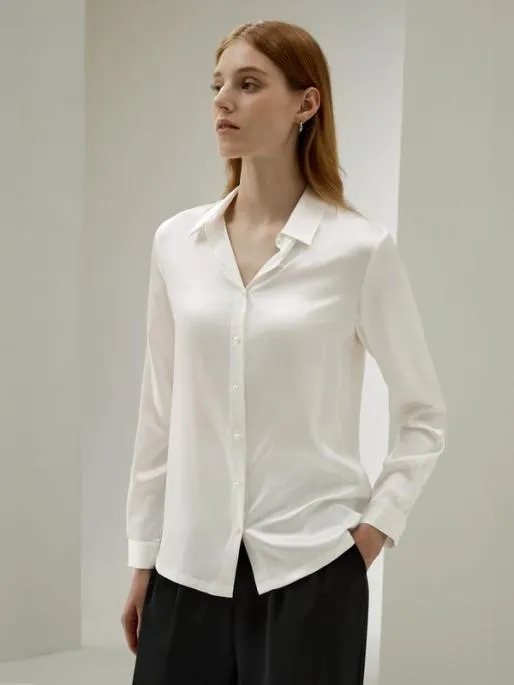 Lilysilk Classic Pearl Button 100 Pure Silk Blouse For Women Women Blouses Shirts