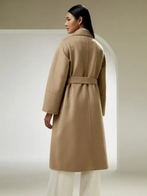 Lilysilk Doublefaced Woolblend Robe Coat Women Knitwear