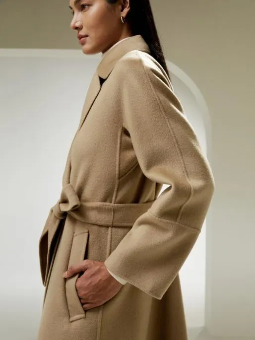 Lilysilk Doublefaced Woolblend Robe Coat Women Knitwear