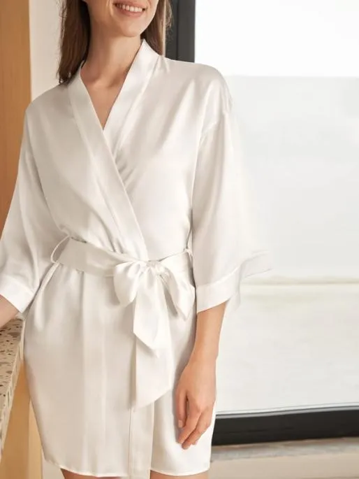 Lilysilk Glossy Silk Mini Robe For Women Women Robes