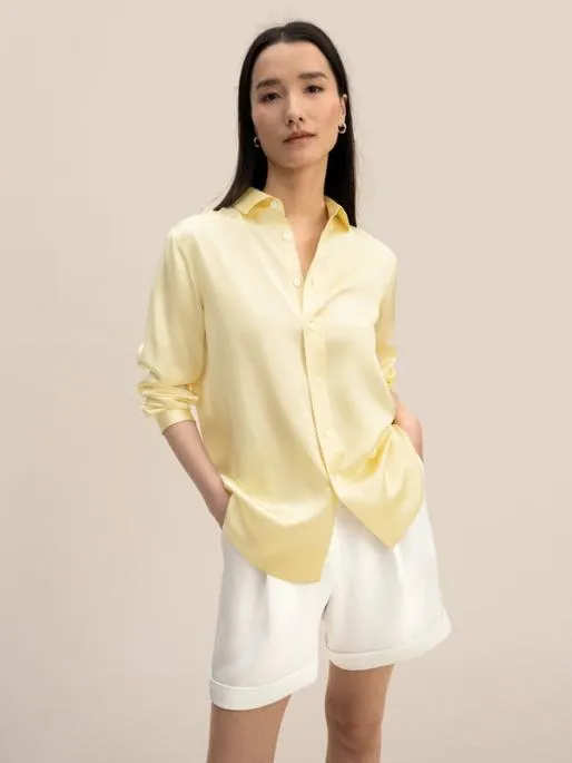 Lilysilk Golden Cocoon Tailored Shirt Women Blouses Shirts