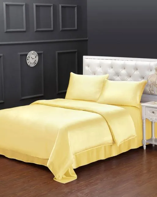 Lilysilk LILYUREA 19 Momme Seamless Silk Sheets Set Home Silk Bedding Sets