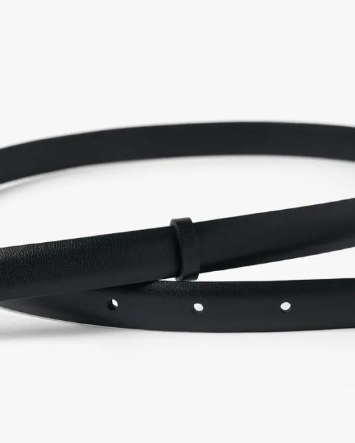 Lilysilk LS Clasp Leather Skinny Belt Women Belts Hats