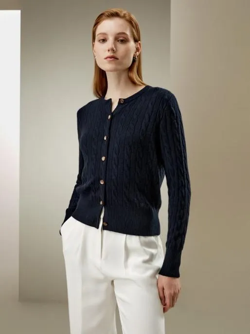 Lilysilk Luxurious Cable Knit Cashmere Sweater For Women Women Knitwear