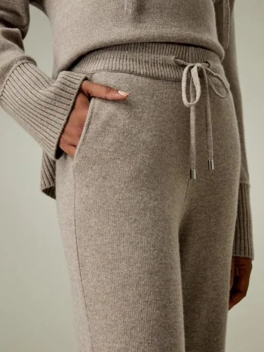 Lilysilk Merino Wool WideLeg Pants Women Knitwear