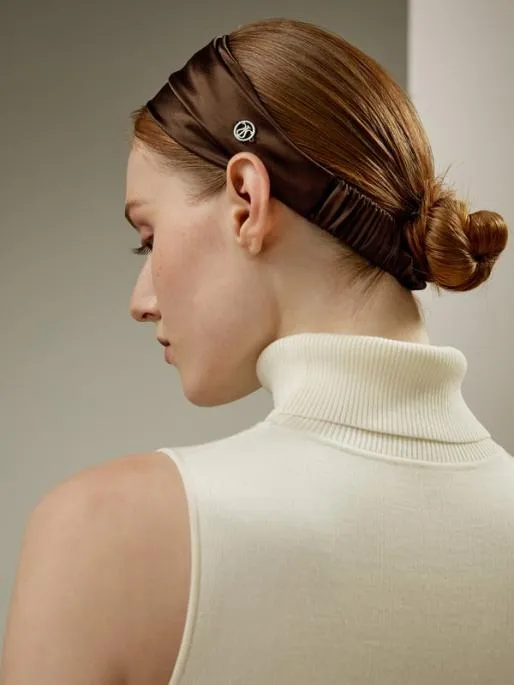 Lilysilk Minimalist Silk Headband With Adjustable Design Women Silk Scrunchies