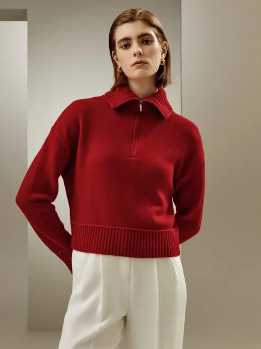 Lilysilk Relaxed Fit WoolCashmere Blend Sweater Women Knitwear