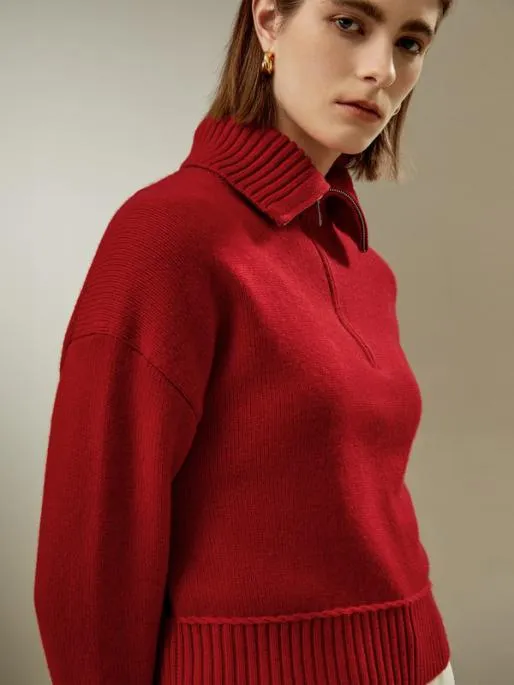 Lilysilk Relaxed Fit WoolCashmere Blend Sweater Women Knitwear