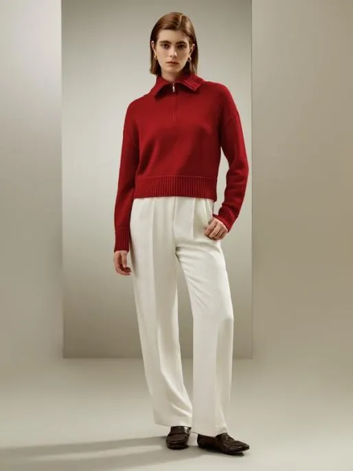 Lilysilk Relaxed Fit WoolCashmere Blend Sweater Women Knitwear