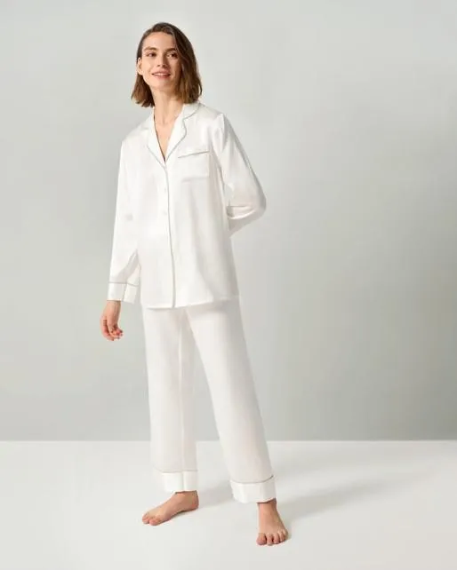 Lilysilk Rhinestone Trimmed Silk Women Pajamas Set Women Pajamas