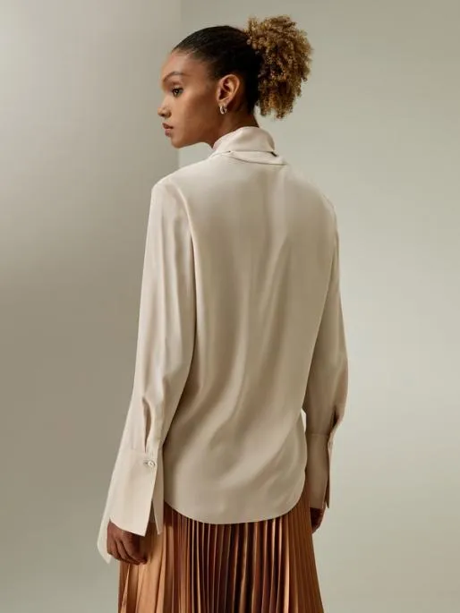 Lilysilk Silk Bowtie Statement Blouse Women Blouses Shirts