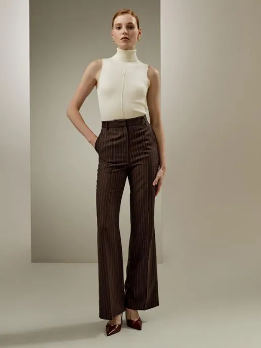 Lilysilk Silk Knitted Turtleneck Sleeveless Top Women Tops