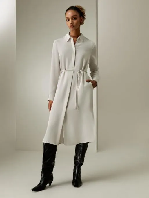 Lilysilk Silk Rope Tie Under Knee Dress Women Jumpsuits Dresses