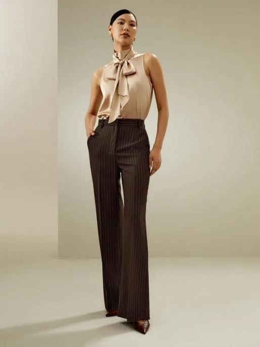 Lilysilk Sleeveless Silk Blouse With TieNeck 8211 Elegant And Stylish Women Blouses Shirts