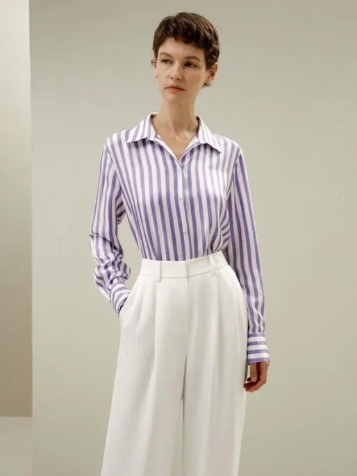 Lilysilk The Amalfi Stripe Silk Shirt Women Blouses Shirts