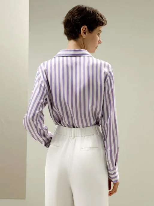 Lilysilk The Amalfi Stripe Silk Shirt Women Blouses Shirts