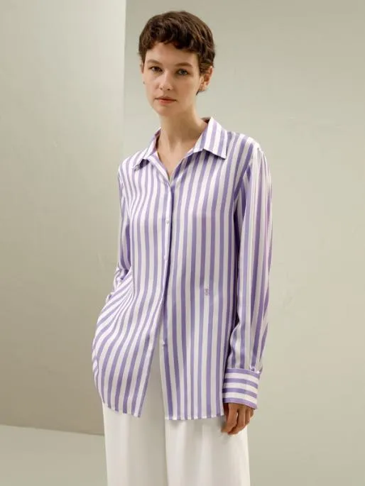 Lilysilk The Amalfi Stripe Silk Shirt Women Blouses Shirts
