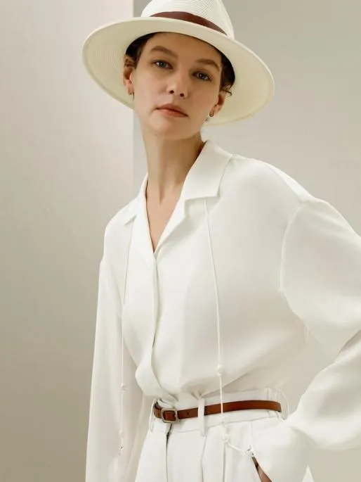 Lilysilk TieDetailed Silk Blouse MustHave Silk Tops Affordable Luxury Women Blouses Shirts