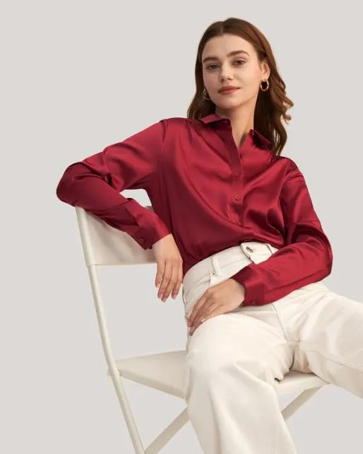 Lilysilk Top Quality Long Sleeves Collared Silk Shirt Women Women Essentials