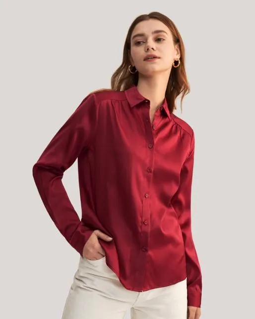 Lilysilk Top Quality Long Sleeves Collared Silk Shirt Women Women Essentials