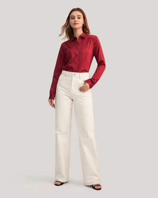 Lilysilk Top Quality Long Sleeves Collared Silk Shirt Women Women Essentials
