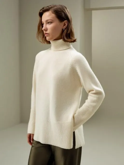 Lilysilk Turtleneck Cashmere Sweater Women Knitwear