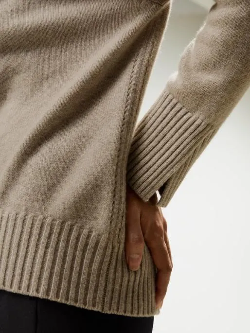Lilysilk Turtleneck RelaxedFit Cashmere Sweater Women Knitwear