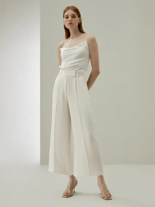 Lilysilk Wide Leg Heavy Crepe Silk Iris Pants For Women 8211 BlackWhite Women Bottoms