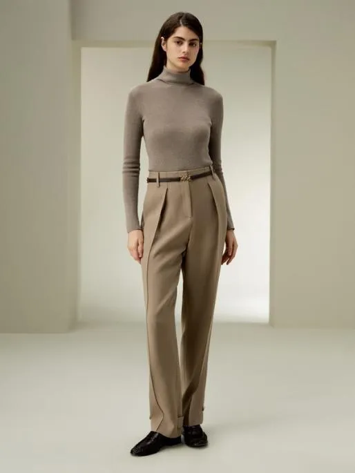 Lilysilk Wool Silk Blend Barrel Pants Women Essentials