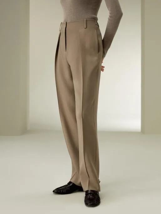 Lilysilk Wool Silk Blend Barrel Pants Women Essentials