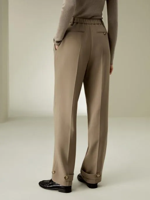 Lilysilk Wool Silk Blend Barrel Pants Women Essentials