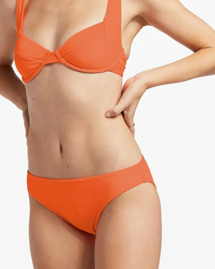 Lined Up Lowrider Bikini Bottoms Poppin Peach Women Billabong Bikinis