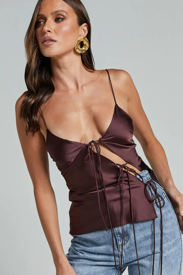 Lioness 8211 Mariah Cami Top In GARNET Women Showpo Tops