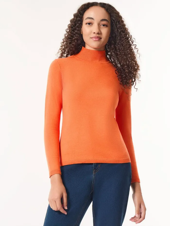 Long Sleeve Mock Neck Sweater Women Jones New York Sale