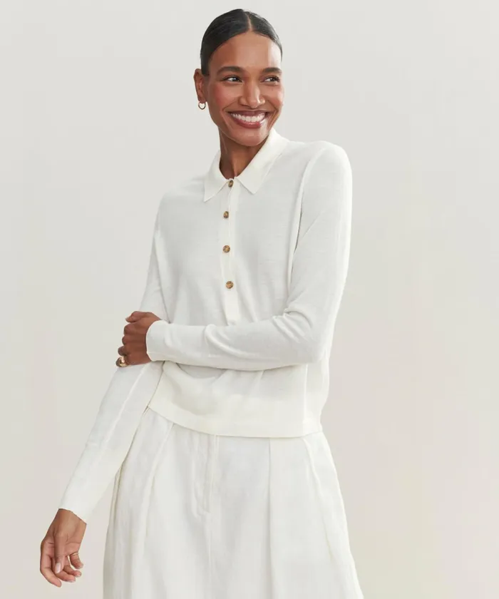 LongSleeve Tops Women Jenni Kayne Grayson Pullover Ivory