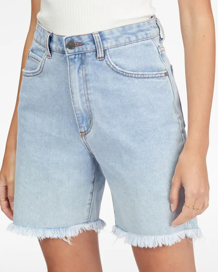 Long Time Denim Shorts Sweet Blue 1 Women Billabong Shorts