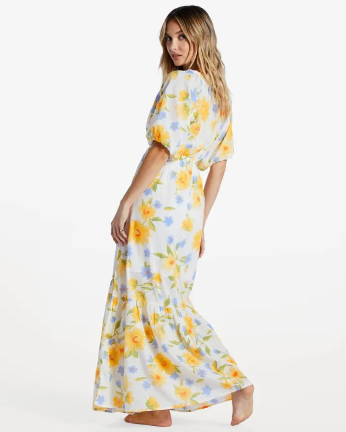 Lost In Love Maxi Dress Salt Crystal Women Billabong Maxi Dresses