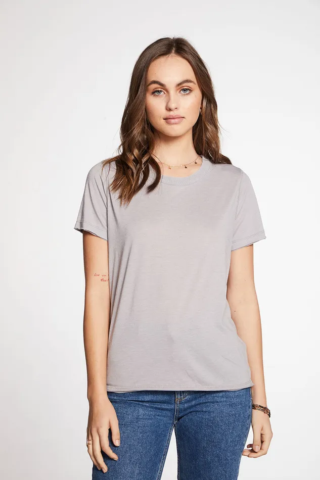 Loungewear Chaser Brand Womens Recycled Vintage Jersey Raw Edge Short Sleeve Crew Neck Tee Loungewear Chaser Brand Womens Recycled Vintage Jersey Raw Edge Short Sleeve Crew Neck Tee