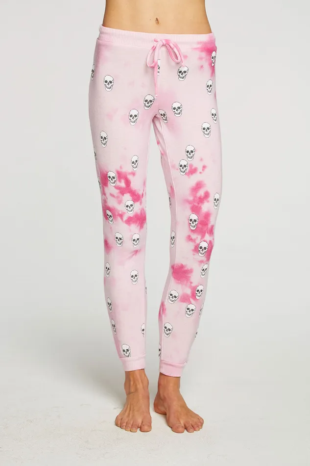Loungewear Womens Tie Dye Skull Pants Chaser Brand
