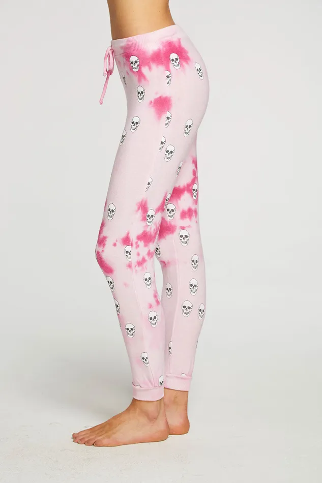 Loungewear Womens Tie Dye Skull Pants Chaser Brand