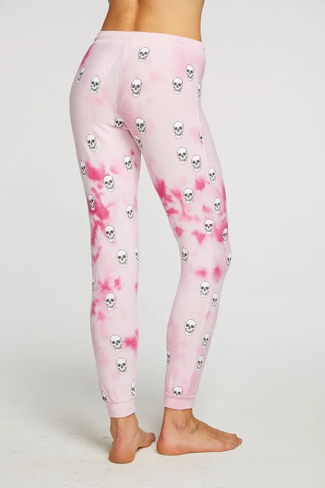 Loungewear Womens Tie Dye Skull Pants Chaser Brand