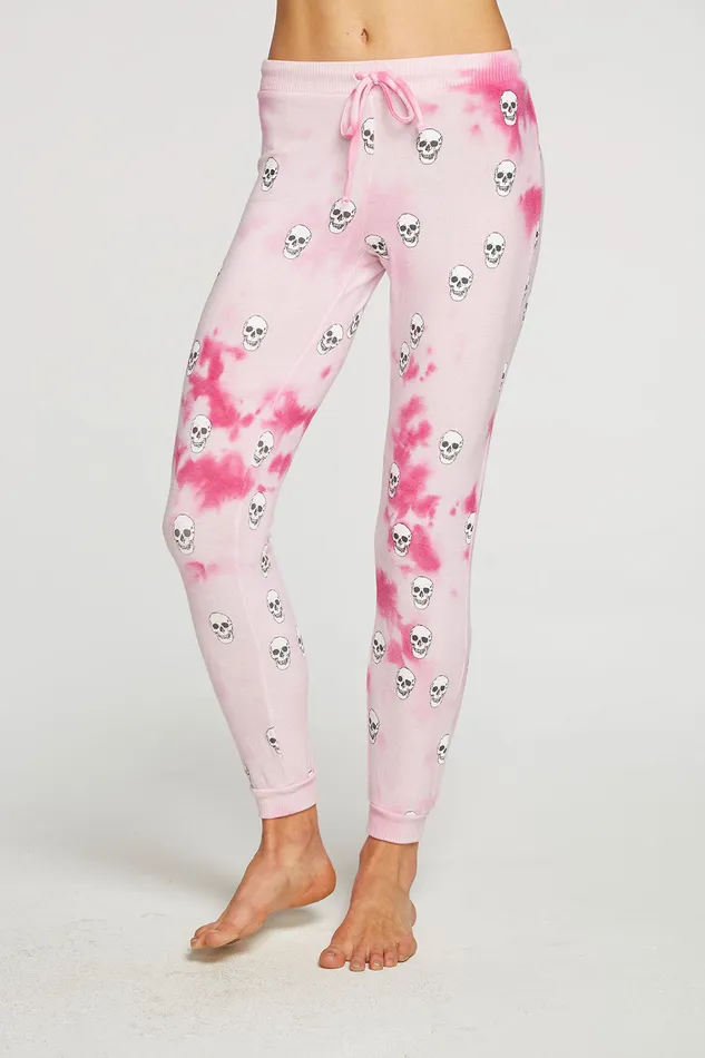Loungewear Womens Tie Dye Skull Pants Chaser Brand
