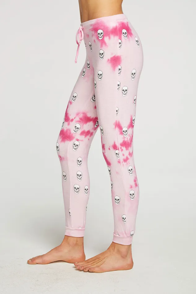 Loungewear Womens Tie Dye Skull Pants Chaser Brand