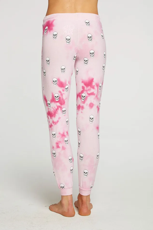 Loungewear Womens Tie Dye Skull Pants Chaser Brand