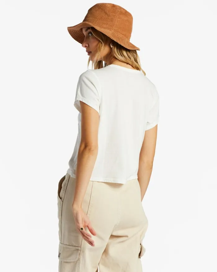 Love And Light Boxy Top Salt Crystal Women Billabong Graphic Tees and Tanks