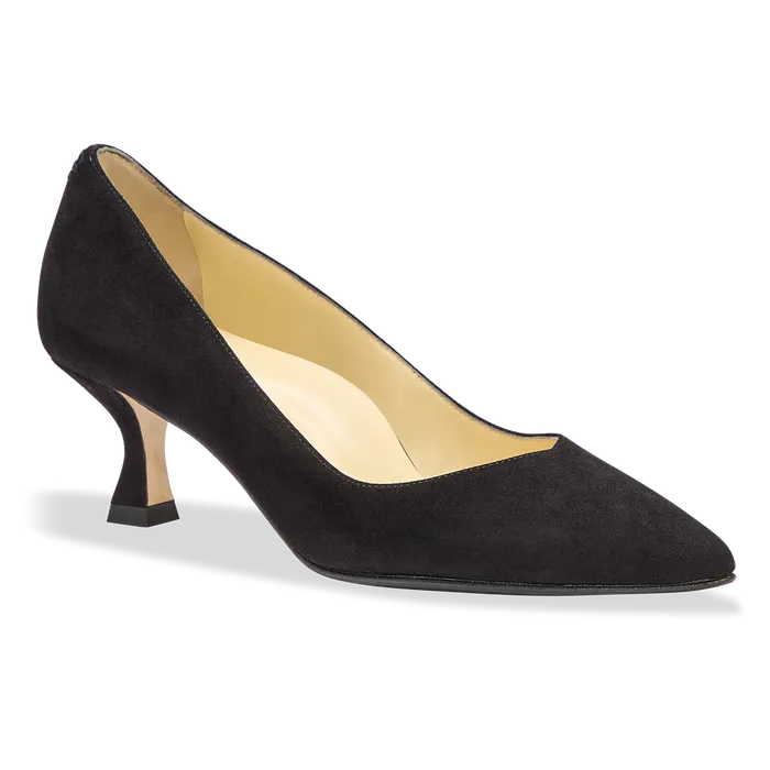 M M LaFleur Shoes Women The Sarah Flint Perfect Kitten Pump 50 Black Suede