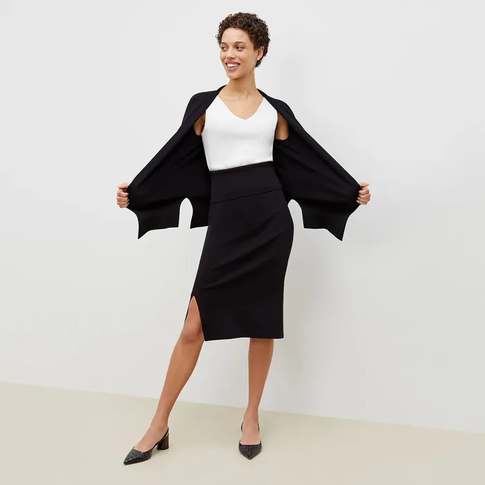M M LaFleur Skirts Women The Harlem Skirt 8211 Jardigan Knit Black