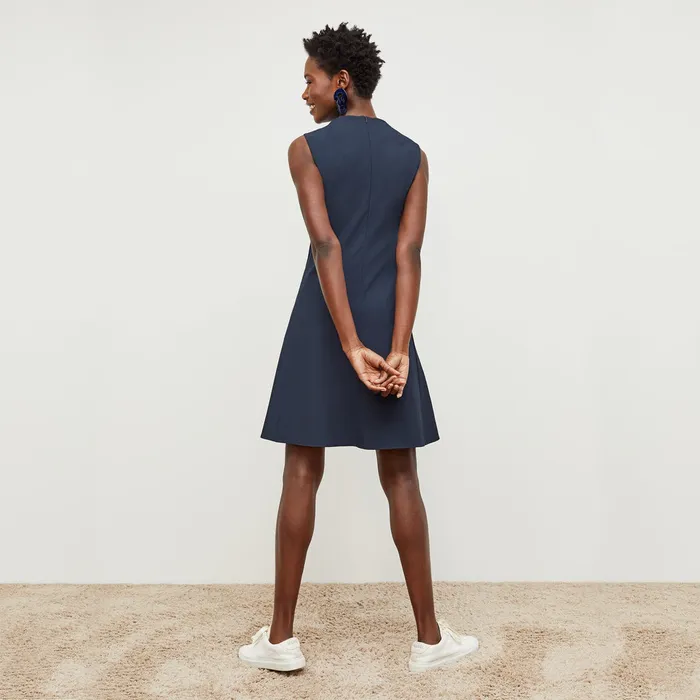 M M LaFleur The Malala Dress 8211 Recycled WonderTex Dark Navy Women Dresses