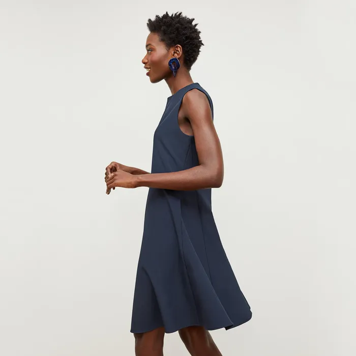 M M LaFleur The Malala Dress 8211 Recycled WonderTex Dark Navy Women Dresses