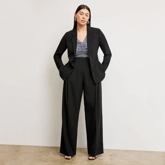 M M LaFleur The Moreland Travel Blazer 8211 OrigamiTech Black Women Suiting